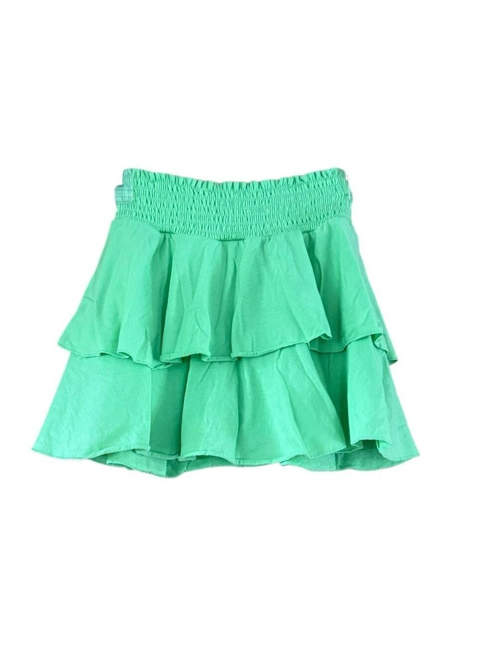 SO Bright Green Ruffled Skort